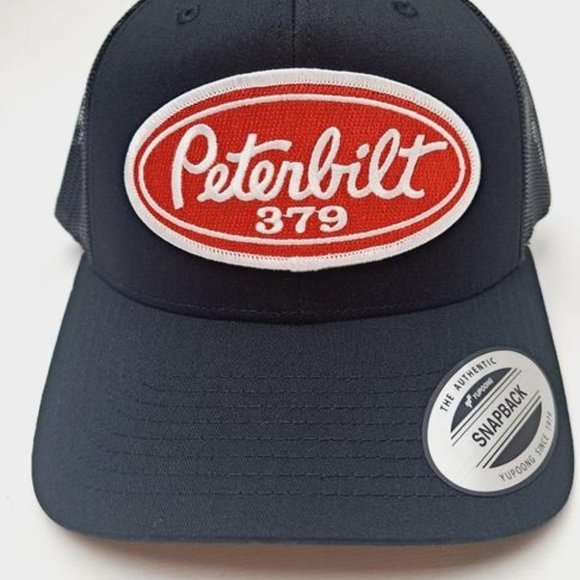Retro Vintage Style Trucker Peterbilt 379 Patch Mens Baseball Cap
